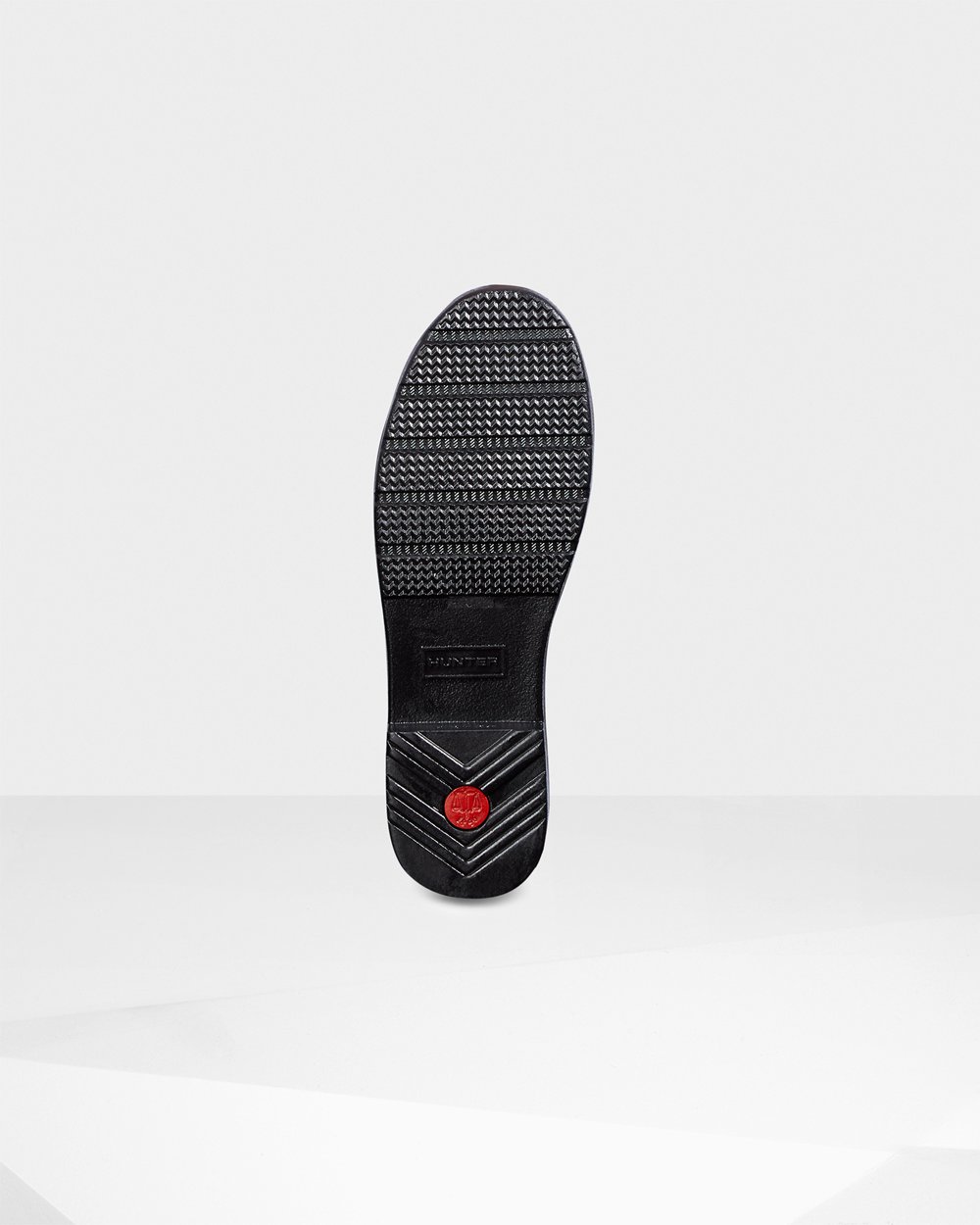 Womens Short Rain Boots - Hunter Refined Slim Fit Adjustable Quilted (27MFXLWHK) - Black